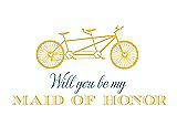Front View Thumbnail - Daisy & Cornflower Will You Be My Maid of Honor - Bike
