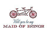 Front View Thumbnail - Flame & Cornflower Will You Be My Maid of Honor - Bike