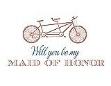 Front View Thumbnail - Fresco & Cornflower Will You Be My Maid of Honor - Bike