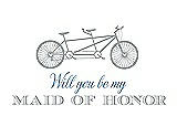 Front View Thumbnail - Frost & Cornflower Will You Be My Maid of Honor - Bike