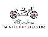 Front View Thumbnail - Garnet & Cornflower Will You Be My Maid of Honor - Bike
