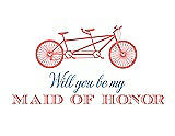 Front View Thumbnail - Ginger & Cornflower Will You Be My Maid of Honor - Bike