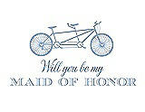 Front View Thumbnail - Ice Blue & Cornflower Will You Be My Maid of Honor - Bike