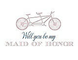 Front View Thumbnail - Ice Pink & Cornflower Will You Be My Maid of Honor - Bike