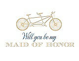 Front View Thumbnail - Ice Yellow & Cornflower Will You Be My Maid of Honor - Bike