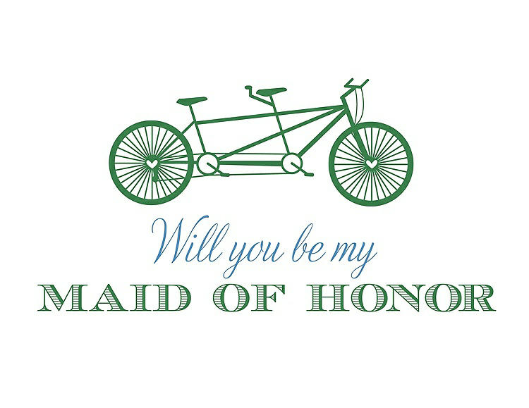 Front View - Ivy & Cornflower Will You Be My Maid of Honor - Bike