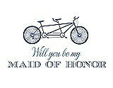 Front View Thumbnail - Larkspur Blue & Cornflower Will You Be My Maid of Honor - Bike