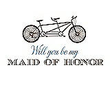 Front View Thumbnail - Latte & Cornflower Will You Be My Maid of Honor - Bike