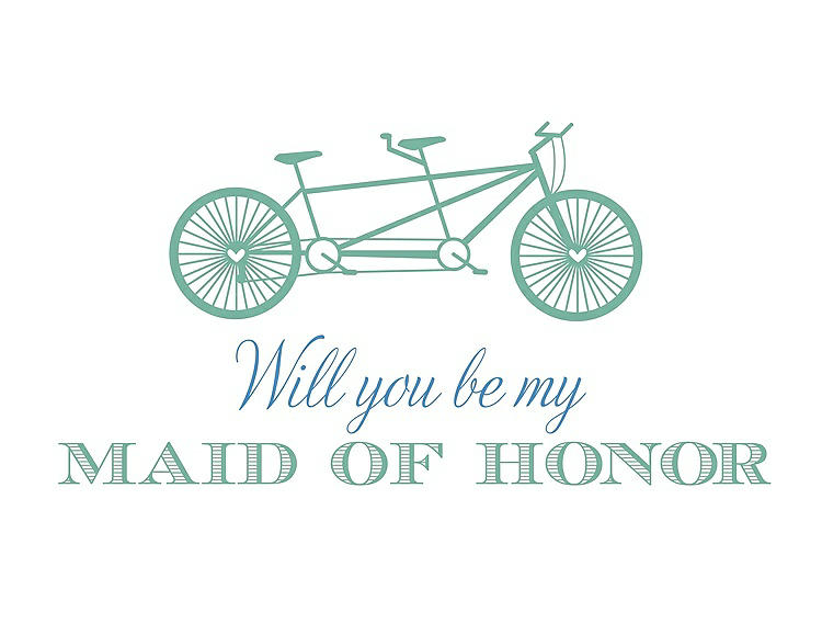 Front View - Meadow & Cornflower Will You Be My Maid of Honor - Bike