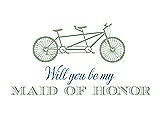 Front View Thumbnail - Mermaid & Cornflower Will You Be My Maid of Honor - Bike