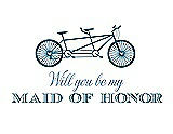 Front View Thumbnail - Mosaic & Cornflower Will You Be My Maid of Honor - Bike