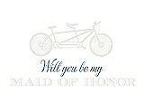 Front View Thumbnail - Marshmallow & Cornflower Will You Be My Maid of Honor - Bike