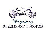 Front View Thumbnail - Passion & Cornflower Will You Be My Maid of Honor - Bike
