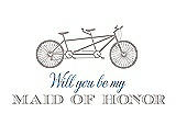 Front View Thumbnail - Pebble Beach & Cornflower Will You Be My Maid of Honor - Bike