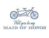 Front View Thumbnail - Periwinkle - PANTONE Serenity & Cornflower Will You Be My Maid of Honor - Bike