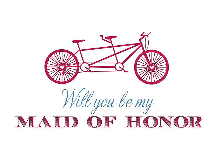 Front View - Posie & Cornflower Will You Be My Maid of Honor - Bike