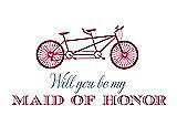 Front View Thumbnail - Posie & Cornflower Will You Be My Maid of Honor - Bike