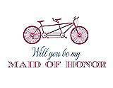 Front View Thumbnail - Pretty In Pink & Cornflower Will You Be My Maid of Honor - Bike