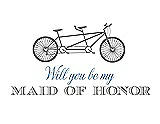 Front View Thumbnail - Quarry & Cornflower Will You Be My Maid of Honor - Bike
