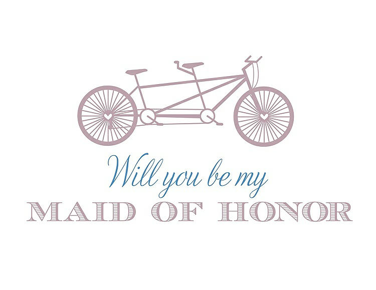 Front View - Quartz & Cornflower Will You Be My Maid of Honor - Bike
