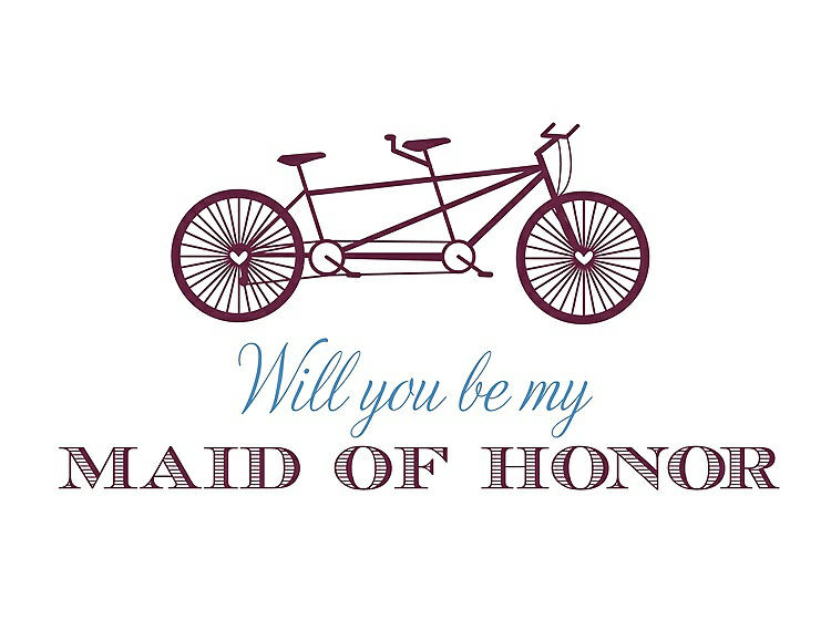 Front View - Ruby & Cornflower Will You Be My Maid of Honor - Bike