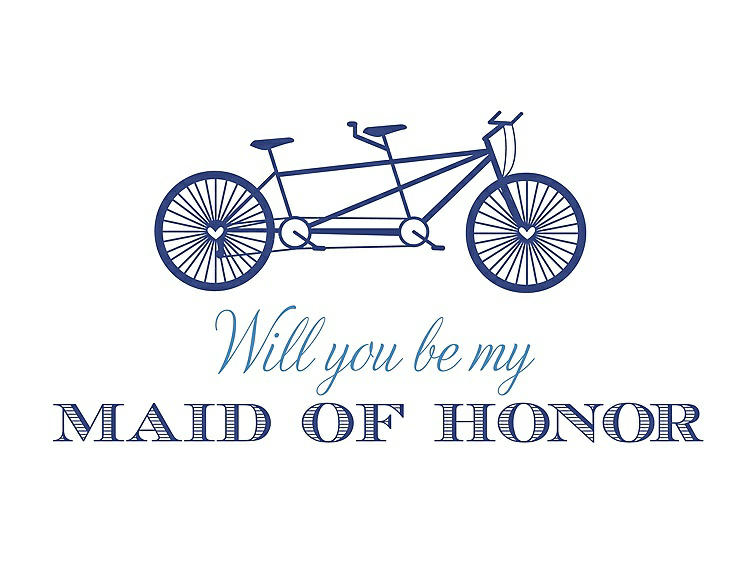 Front View - Sailor & Cornflower Will You Be My Maid of Honor - Bike