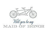 Front View Thumbnail - Sterling & Cornflower Will You Be My Maid of Honor - Bike