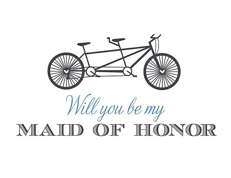 Front View - Stormy & Cornflower Will You Be My Maid of Honor - Bike