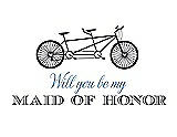 Front View Thumbnail - Stormy & Cornflower Will You Be My Maid of Honor - Bike