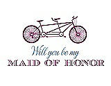 Front View Thumbnail - Sugar Plum & Cornflower Will You Be My Maid of Honor - Bike