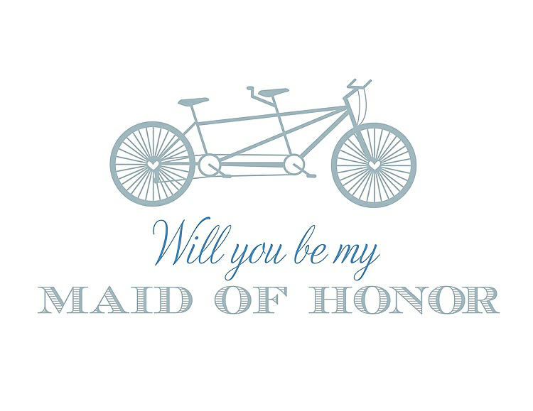 Front View - Surf Spray & Cornflower Will You Be My Maid of Honor - Bike