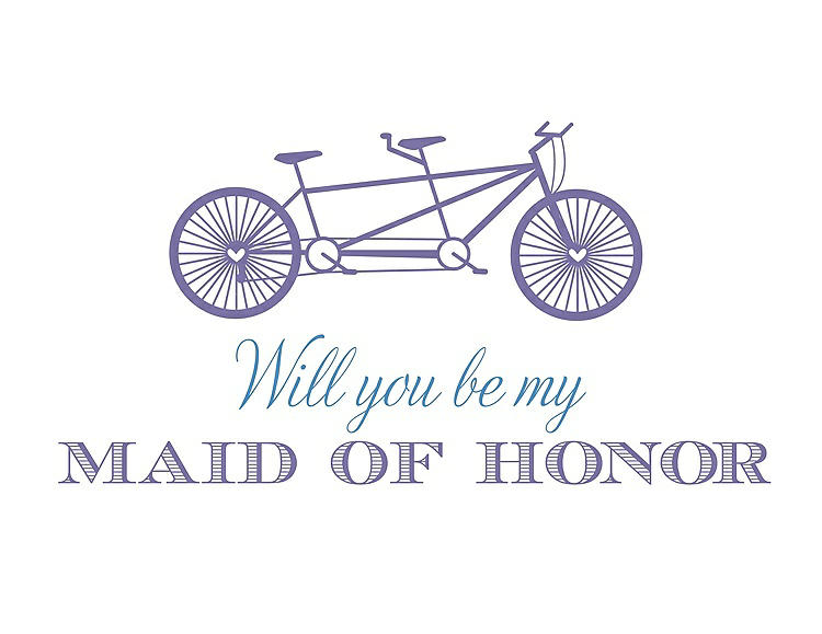 Front View - Tahiti & Cornflower Will You Be My Maid of Honor - Bike