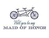 Front View Thumbnail - Tahiti & Cornflower Will You Be My Maid of Honor - Bike