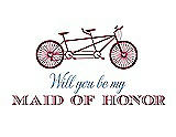 Front View Thumbnail - Valentine & Cornflower Will You Be My Maid of Honor - Bike