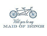 Front View Thumbnail - Windsor Blue & Cornflower Will You Be My Maid of Honor - Bike