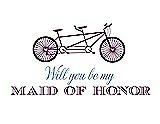 Front View Thumbnail - Wild Berry & Cornflower Will You Be My Maid of Honor - Bike