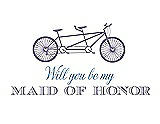 Front View Thumbnail - Wisteria & Cornflower Will You Be My Maid of Honor - Bike