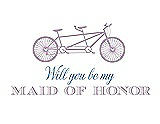 Front View Thumbnail - Wood Violet & Cornflower Will You Be My Maid of Honor - Bike