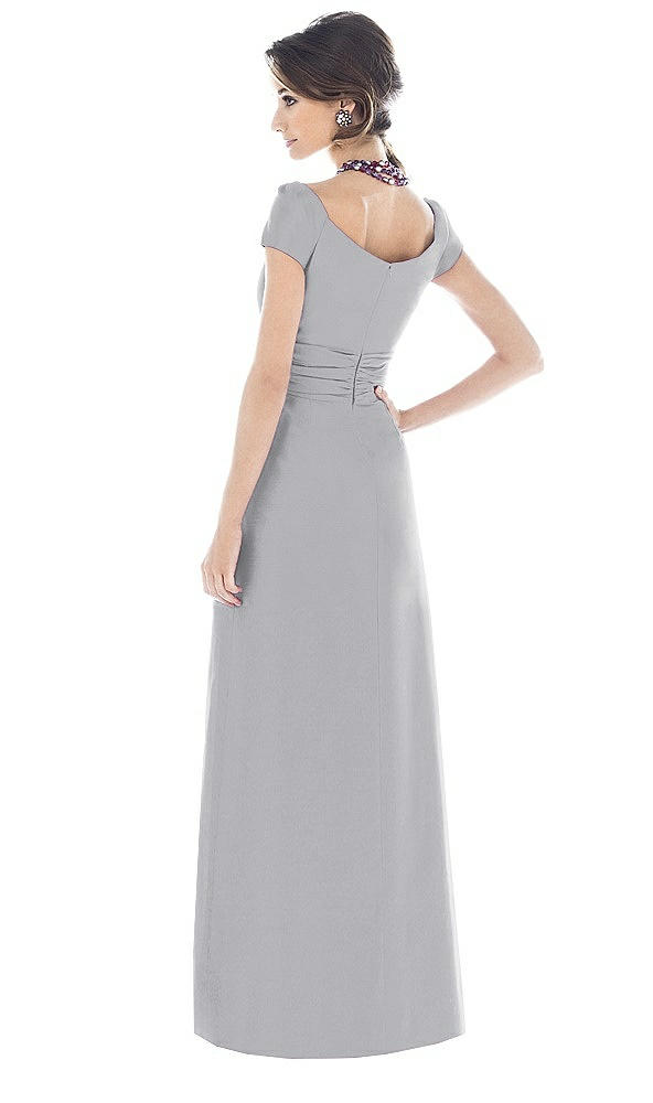 Back View - French Gray Alfred Sung Bridesmaid Dress D503