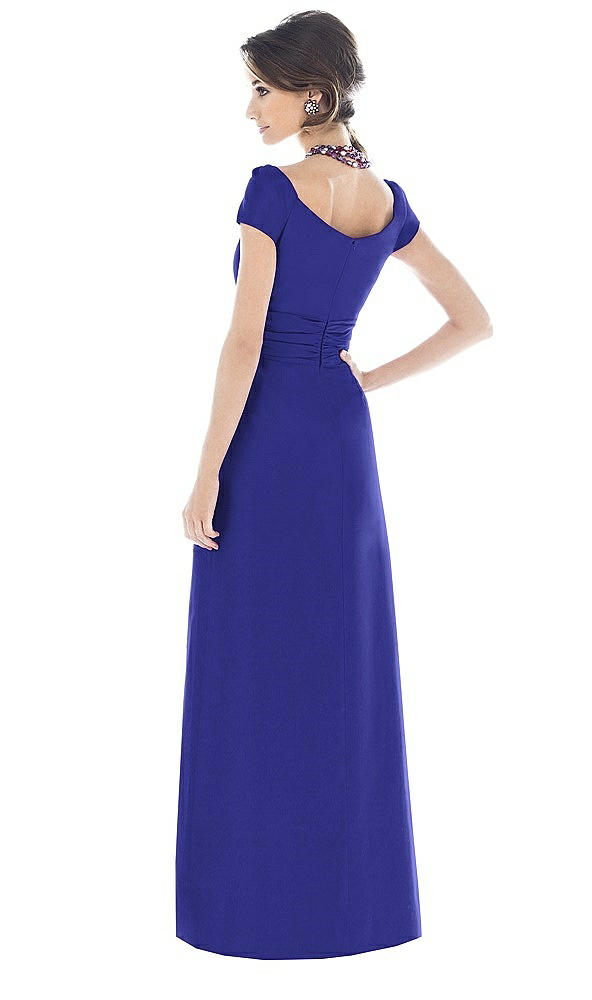 Back View - Electric Blue Alfred Sung Bridesmaid Dress D503