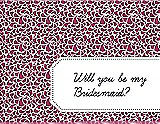 Front View Thumbnail - Berry Twist & Ebony Will You Be My Bridesmaid Card - Petal