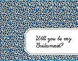 Front View Thumbnail - Cerulean & Ebony Will You Be My Bridesmaid Card - Petal