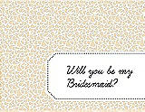 Front View Thumbnail - Corn Silk & Ebony Will You Be My Bridesmaid Card - Petal