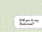 Front View Thumbnail - Honey Dew & Ebony Will You Be My Bridesmaid Card - Petal