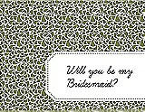 Front View Thumbnail - Olive & Ebony Will You Be My Bridesmaid Card - Petal