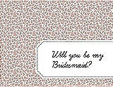 Front View Thumbnail - Pearl Pink & Ebony Will You Be My Bridesmaid Card - Petal