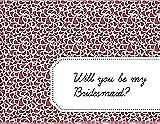 Front View Thumbnail - Spanish Rose & Ebony Will You Be My Bridesmaid Card - Petal
