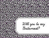 Front View Thumbnail - African Violet & Ebony Will You Be My Bridesmaid Card - Petal