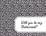 Front View Thumbnail - Aubergine & Ebony Will You Be My Bridesmaid Card - Petal