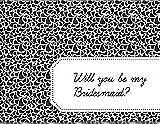 Front View Thumbnail - Black & Ebony Will You Be My Bridesmaid Card - Petal